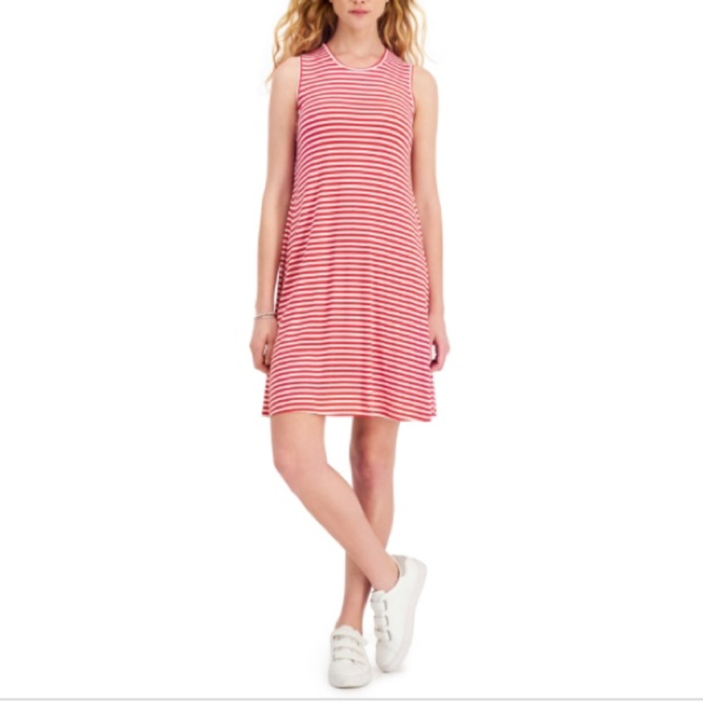 Style & Co Striped Knit Tank Dress